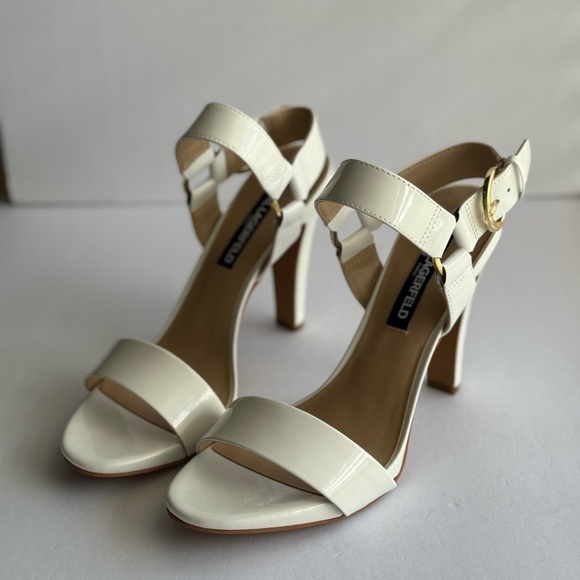 KARL LAGERFELD PARIS Cieone Patent Leather Dress Sandals